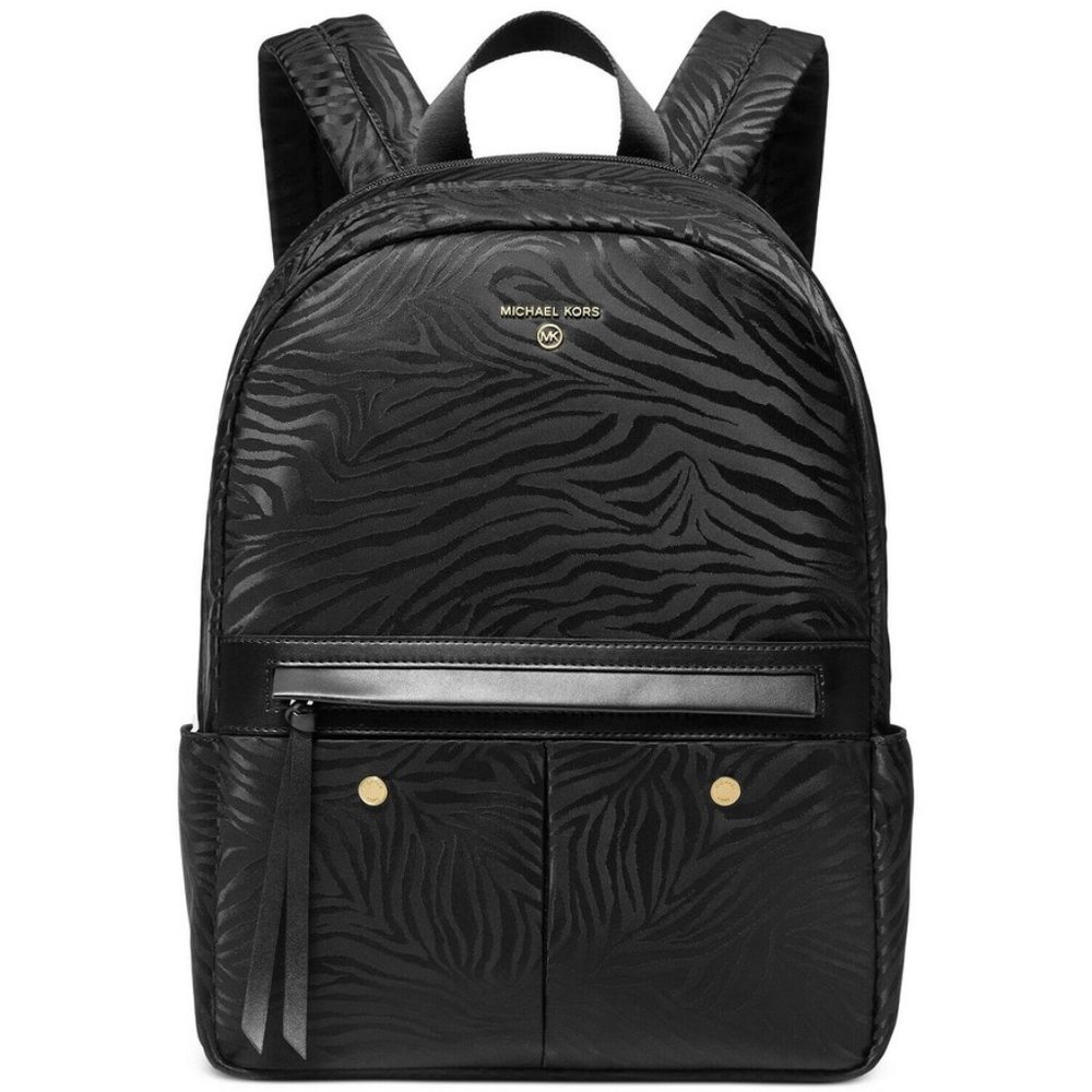 Michael Kors Prescott Medium Black Nylon Backpack School Bag